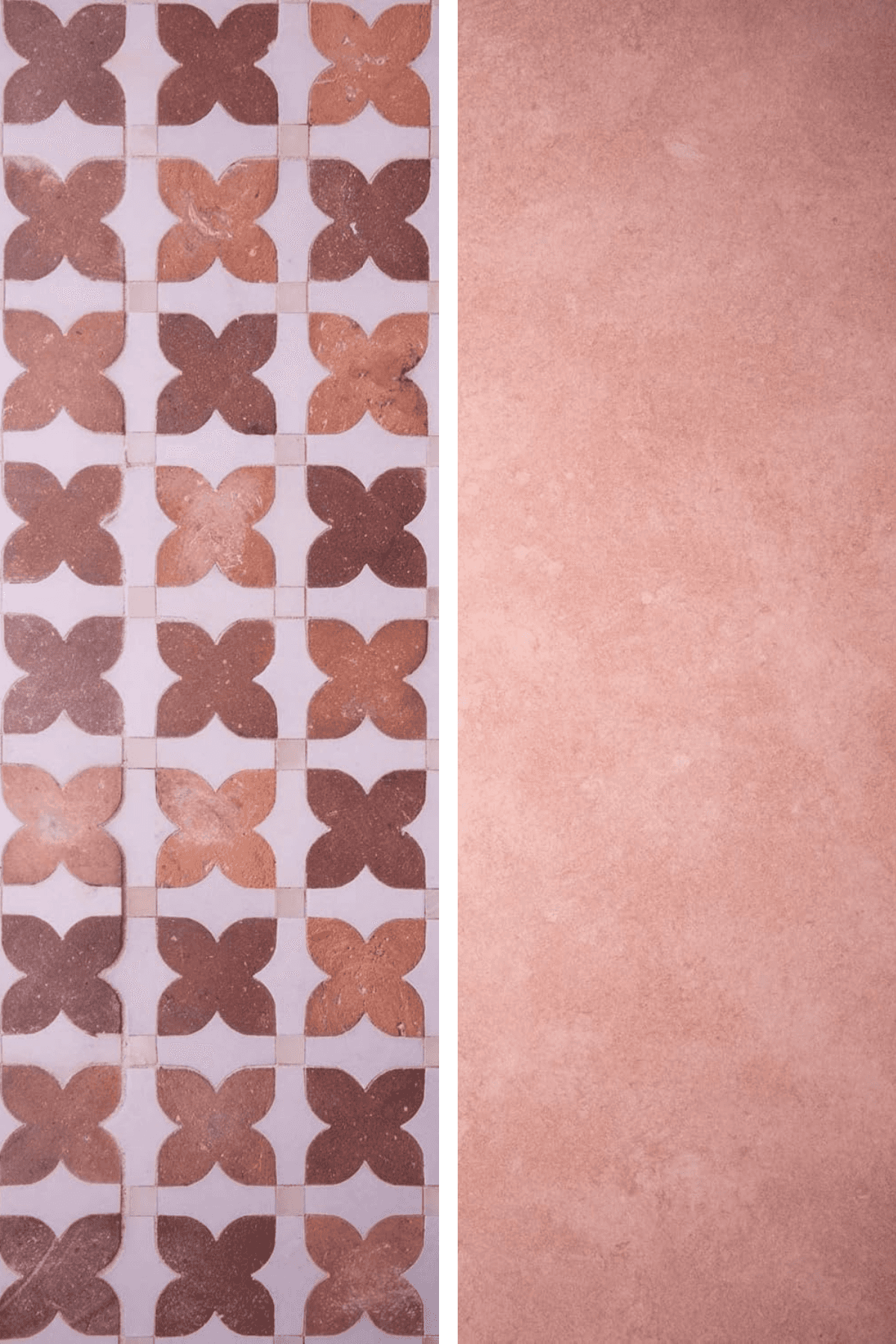 Bessie Bakes Two Pack Blush Plaster and Rose Gold Tile Replicated Photography Backdrop 2 Feet Wide x 3 Feet Long 3 mm Thick