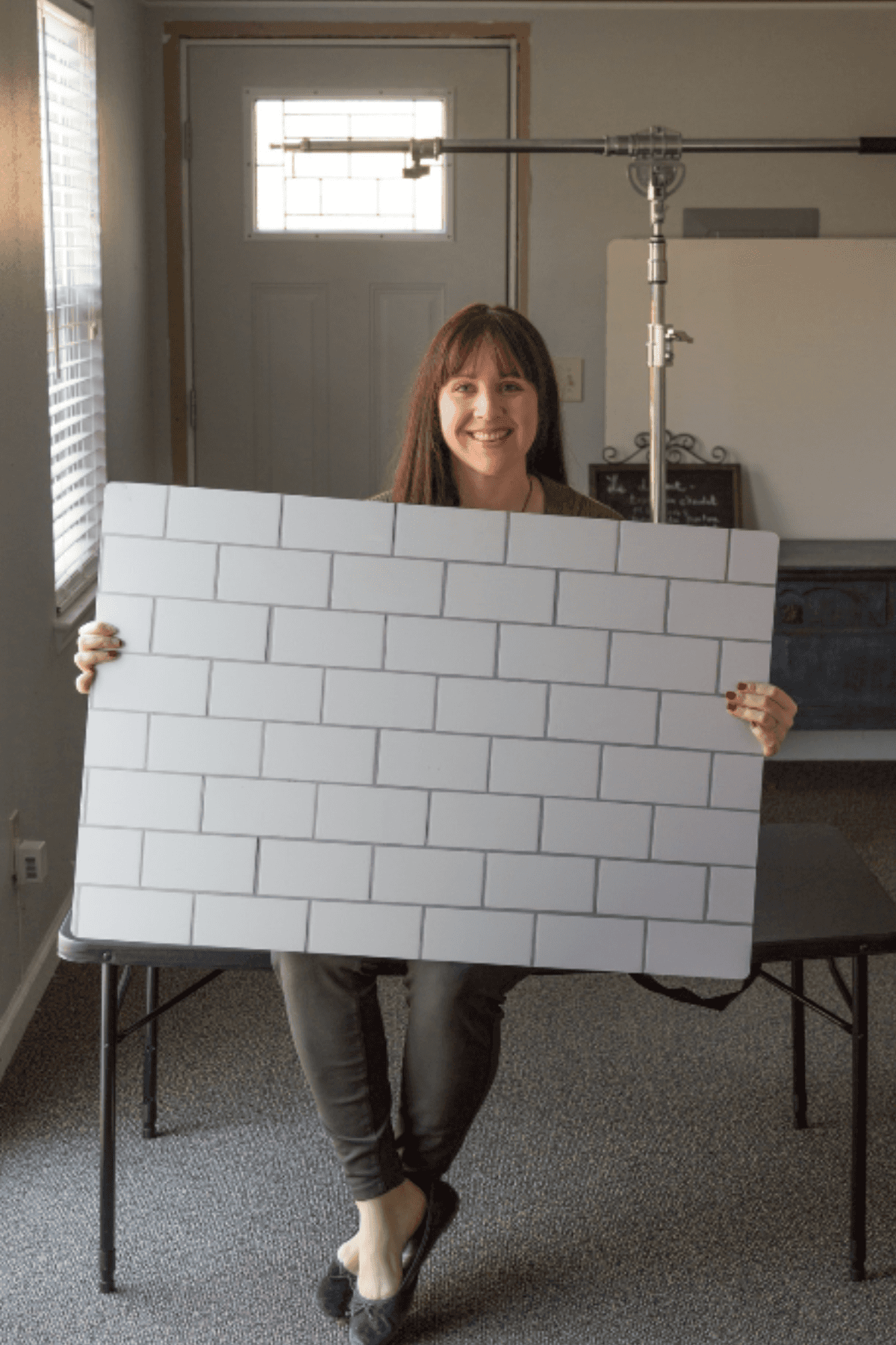 Bessie Bakes The Most Realistic Subway Tile Replicated Photography Backdrop 2 Feet Wide x 3 Feet Long 3 mm Thick