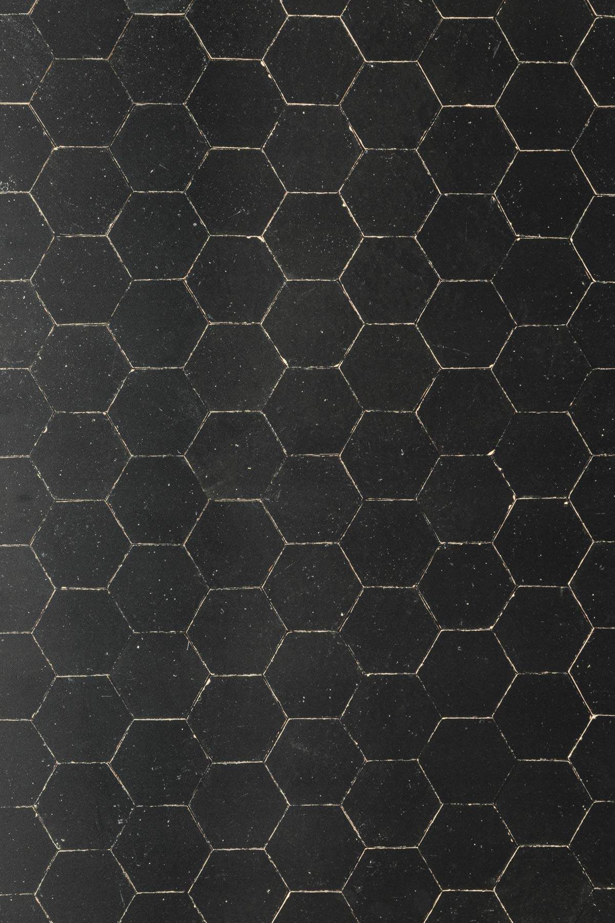 Bessie Bakes Black Hexagon Moroccan Tiles with Gold Lines Replicated Photography Backdrop 2 Feet Wide x 3 Feet Long 3 mm Thick