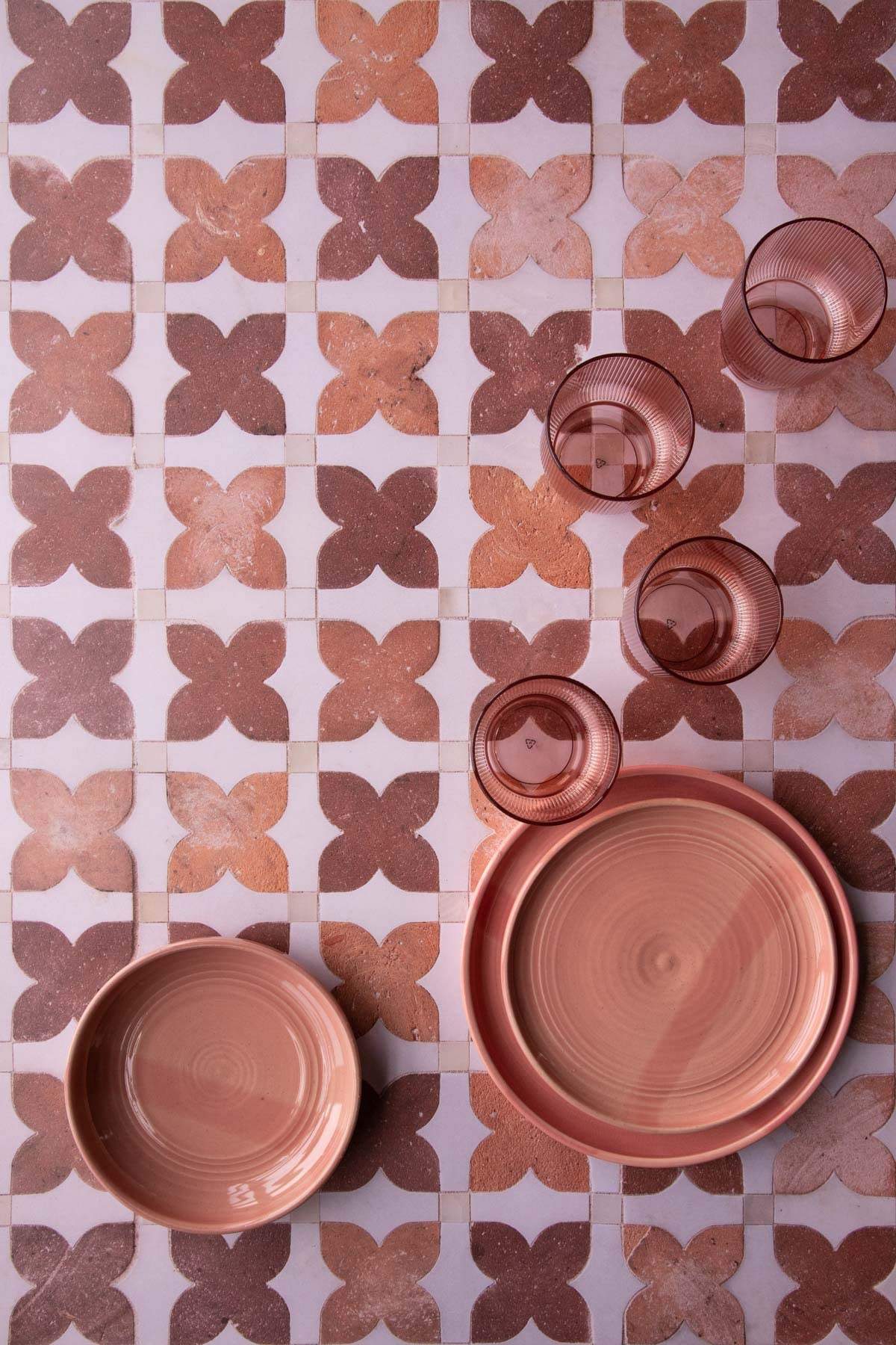 Bessie Bakes Rose Gold Tile Replicated Photography Backdrop 2 Feet Wide x 3 Feet Long 3 mm Thick