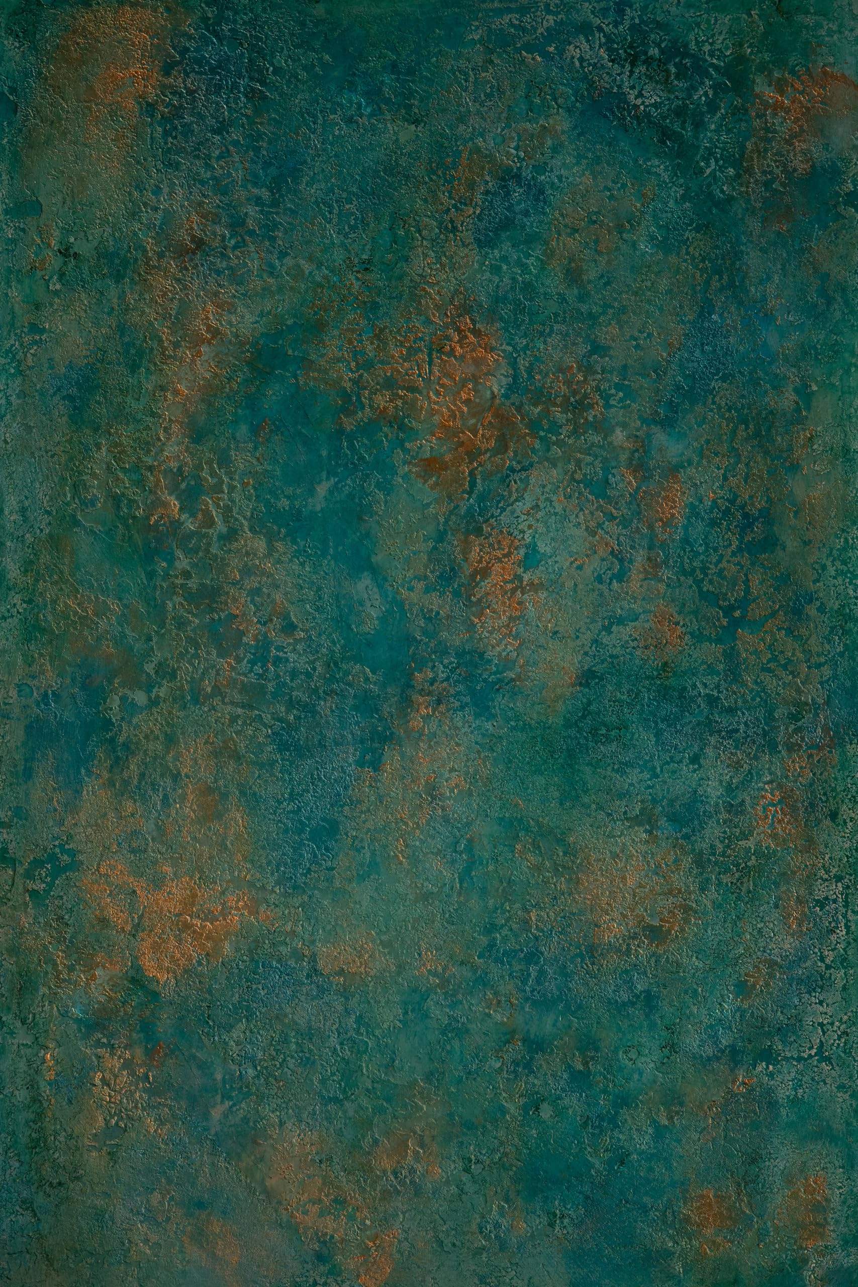 Bring a bold and dynamic aesthetic to your photos with the Turquoise and Copper Plaster Backdrop from Bessie Bakes Backdrops. This photography backdrop captures a unique blend of deep turquoise tones with rich copper highlights, creating a stunning, textured surface ideal for food styling, product photography, or lifestyle shoots. The abstract texture and vivid color contrast offer a striking, artistic backdrop that enhances the mood of your compositions.

The backdrop measures 2 ft x 3 ft and is available in both Lightweight Physical and Super-Thin & Pliable options, making it versatile for a variety of photography setups, whether flat-lay or standing. Photographers and content creators seeking a captivating backdrop with an artisanal touch will find this backdrop elevates their work, adding depth and interest while keeping the focus on the subject.