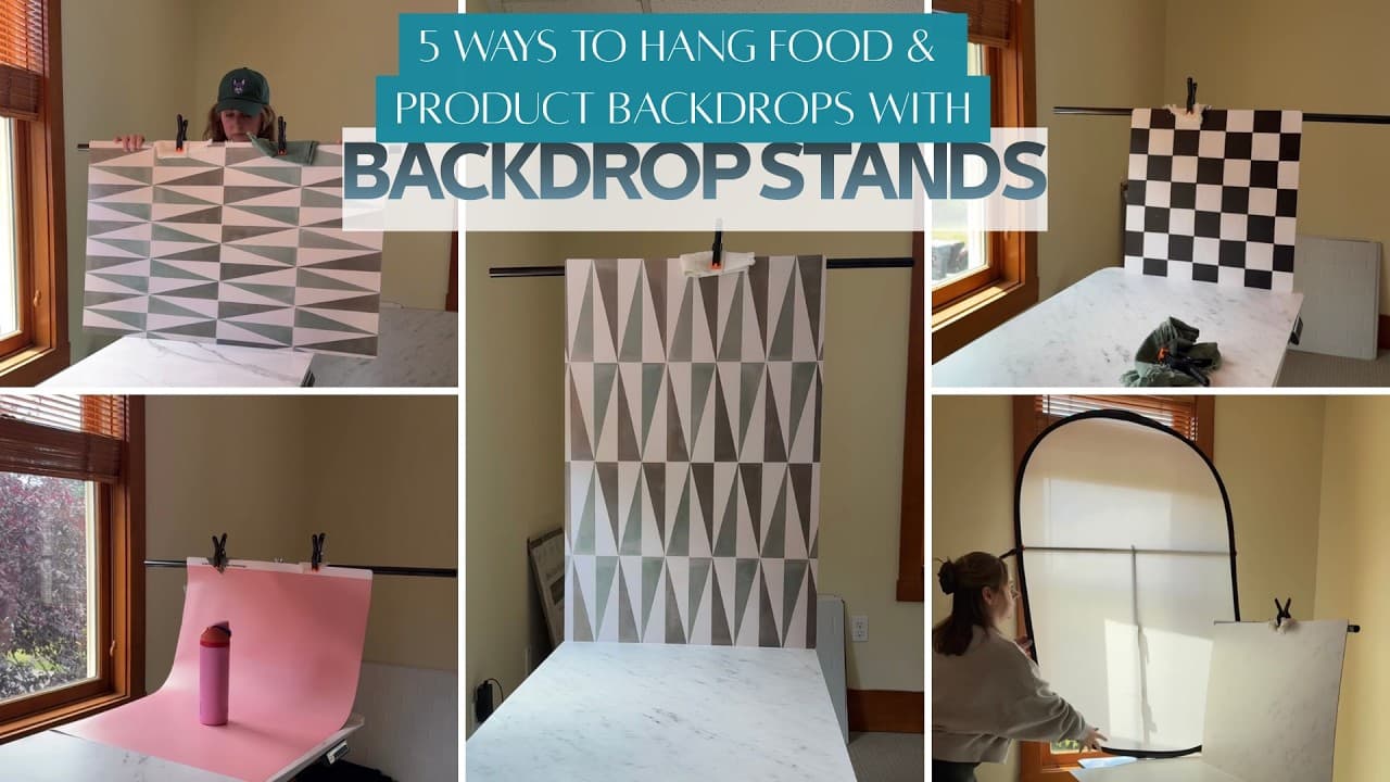 BEST Backdrop Stand for Food and Product Photography Backdrops | 5 Ways!