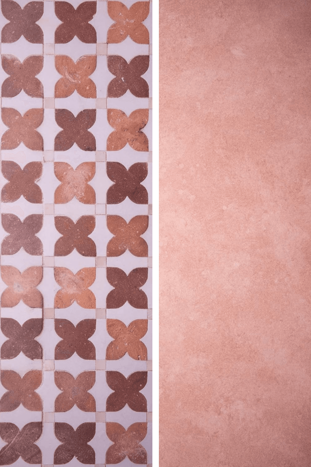 Two Pack Blush Plaster and Rose Gold Tile