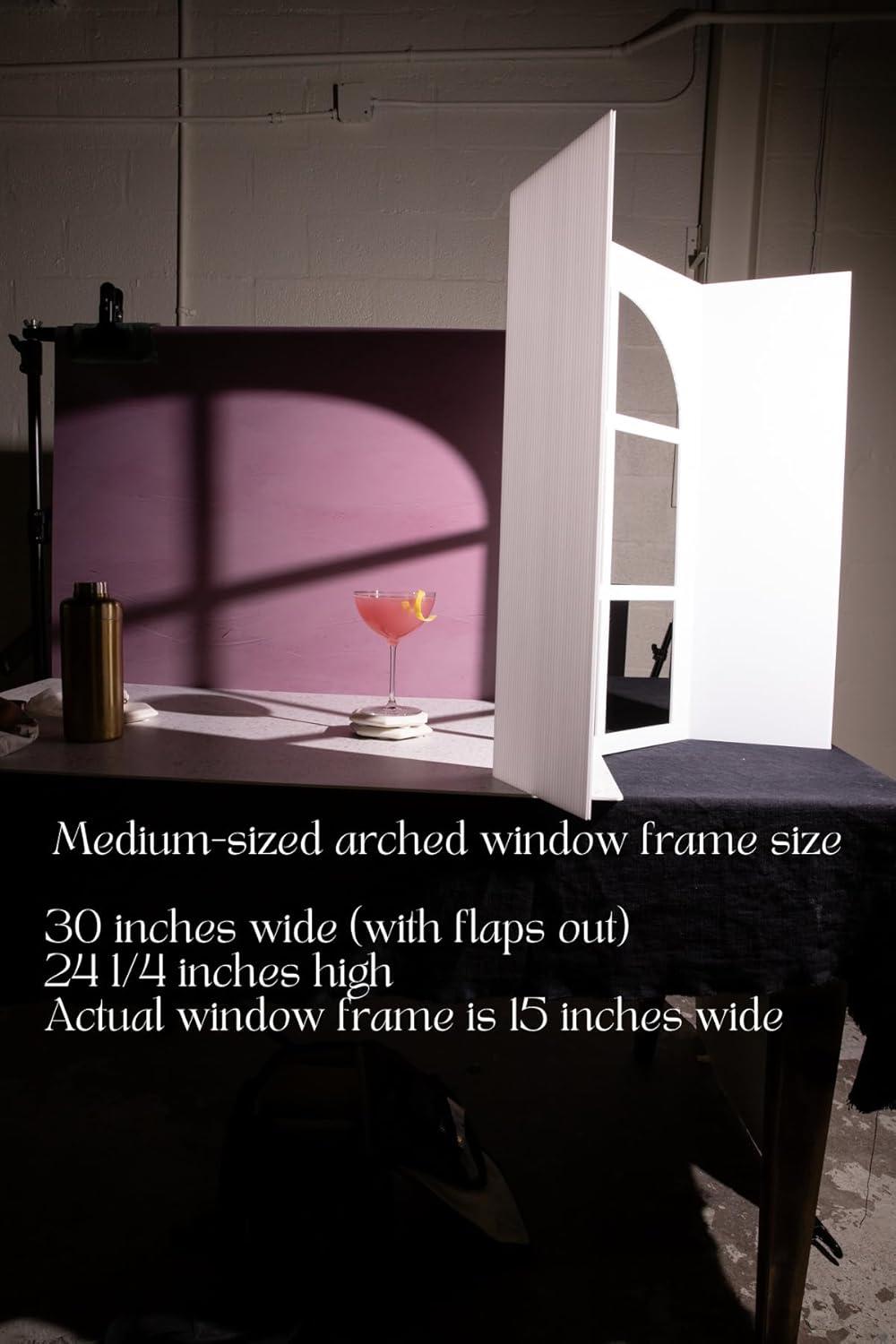 Three Pack Bessie Bakes Faux Window Frame Collection Self-Standing for Photography Lightweight