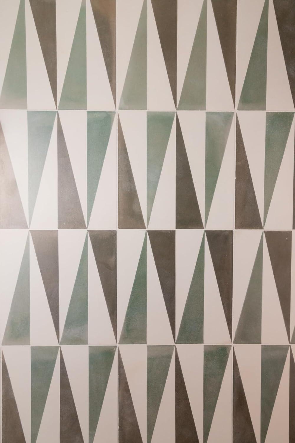 Sage and White Modern Tile